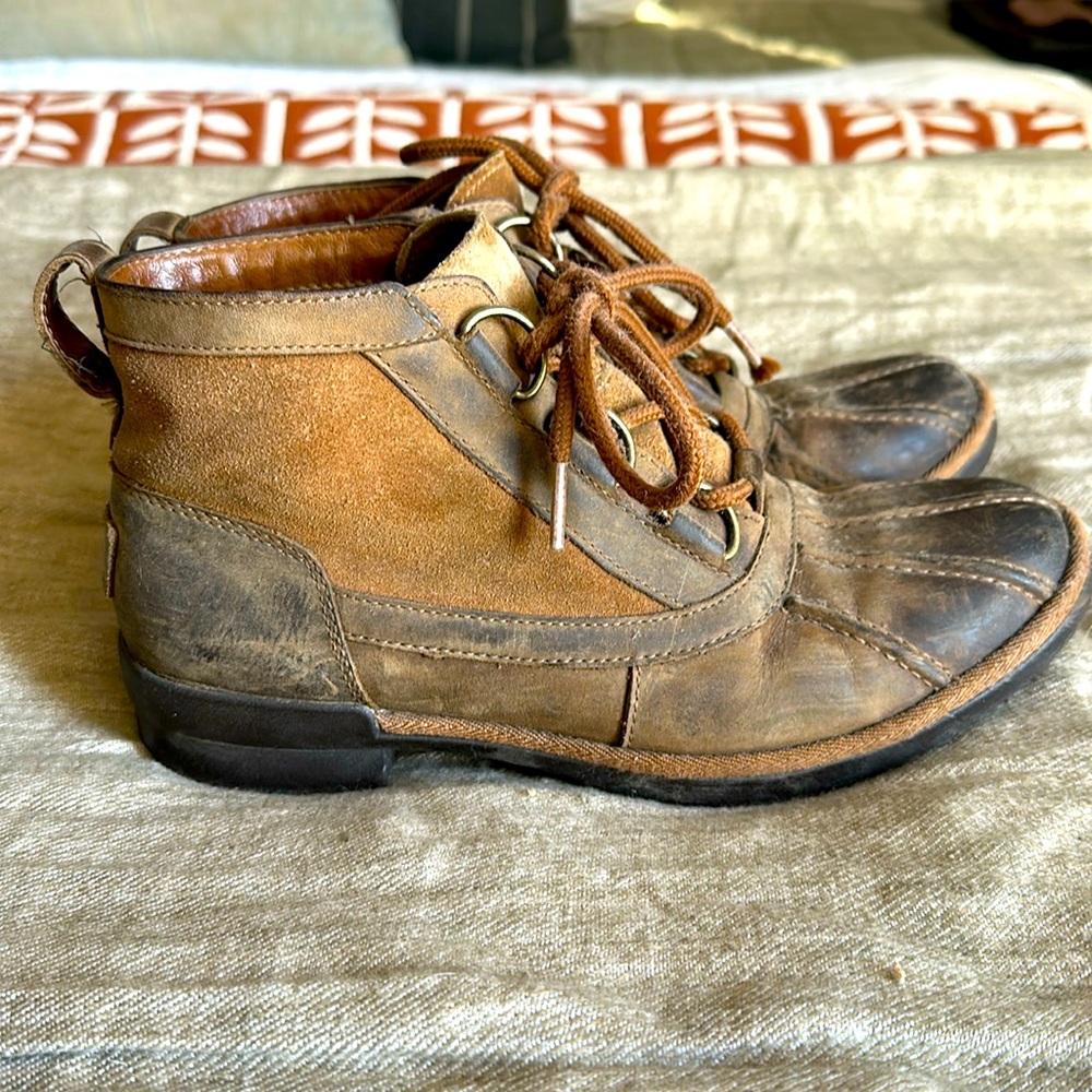 Ugg Shearling Lined Leather Booties